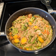 Stir-fry with Brown Rice Noodles
