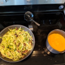 Veggie Noodles and Butternut Squash Sauce
